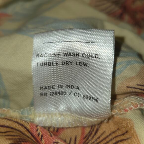 Pact Womens XL Organic Cotton Floral Shorts Yellow Boho Eco-Friendly Beach Comfy - Picture 15 of 15